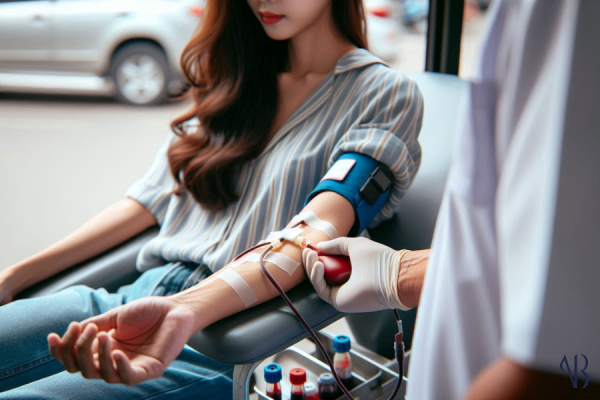 L'immagine raffigura la donazione del sangue e midollo osseo
